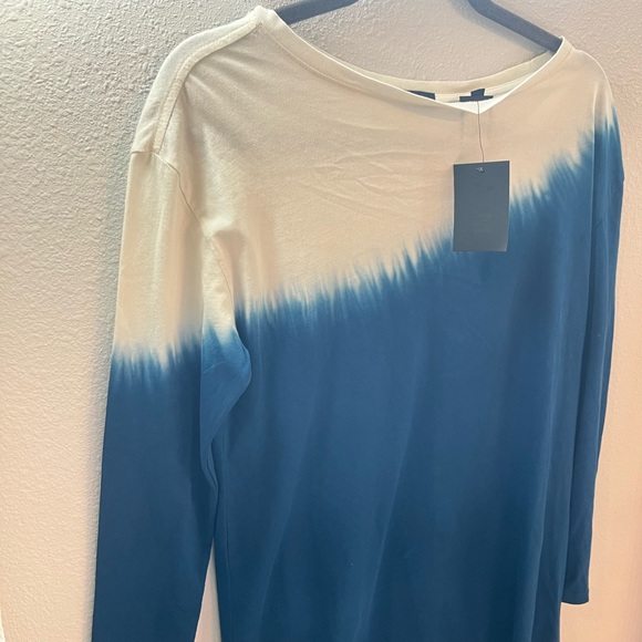 NWT ATM Blue-Dipped T shirt Dress - Picture 3 of 6